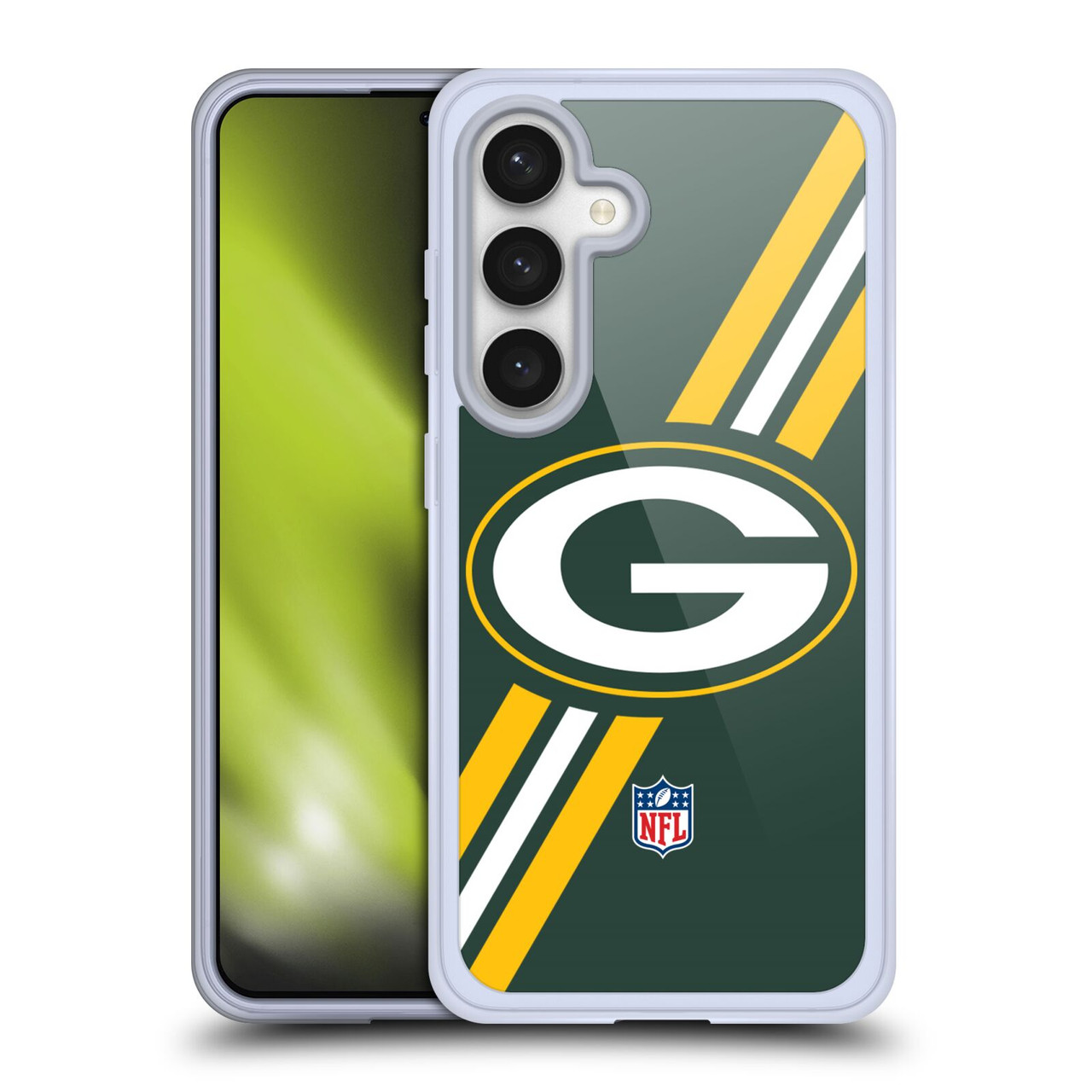 Head Case Designs NFL Green Bay Packers Logo Stripes Soft Gel Case for Samsung Galaxy S24 5G
