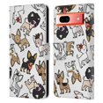 thumbnail image 1 of Head Case Designs Dog Breed Patterns Chihuahua Leather Book Wallet Case Cover Compatible with Google Pixel 7a, 1 of 6