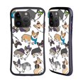 thumbnail image 1 of Head Case Designs Dog Breed Patterns Corgi Hybrid Case Compatible with Apple iPhone 15 Pro, 1 of 7