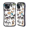 thumbnail image 1 of Head Case Designs Dog Breed Patterns Corgi Hybrid Case Compatible with Apple iPhone 15, 1 of 7