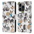 thumbnail image 1 of Head Case Designs Dog Breed Patterns Corgi Leather Book Wallet Case Cover Compatible with Apple iPhone 14 Pro, 1 of 6