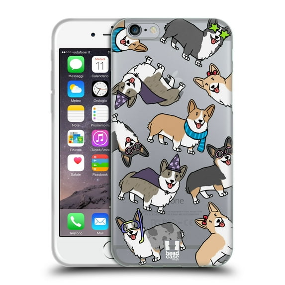 Head Case Designs Dog Breed Patterns Corgi Soft Gel Case Compatible with Apple iPhone 6 / iPhone 6s