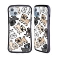 thumbnail image 1 of Head Case Designs Dog Breed Patterns Pug Hybrid Case Compatible with Apple iPhone 14 Plus, 1 of 7