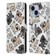 thumbnail image 1 of Head Case Designs Dog Breed Patterns Pug Leather Book Wallet Case Cover Compatible with Apple iPhone 14 Plus, 1 of 6