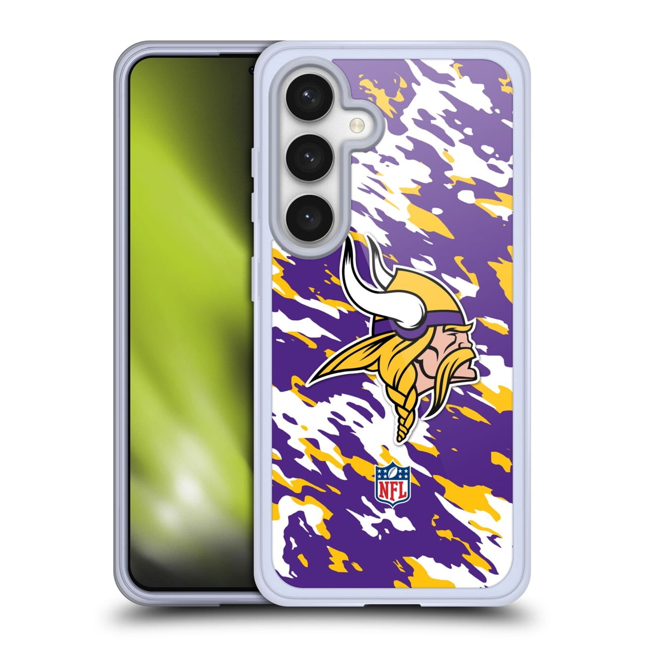 Head Case Designs NFL Minnesota Vikings Logo Camou Soft Gel Case for Samsung Galaxy S24 5G