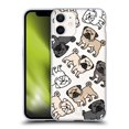 thumbnail image 1 of Head Case Designs Dog Breed Patterns Pug Soft Gel Case Compatible with Apple iPhone 12 Mini, 1 of 7