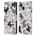 thumbnail image 1 of Head Case Designs Dog Breed Patterns Siberian Husky Leather Book Wallet Case Cover Compatible with Apple iPhone 14 Plus, 1 of 6