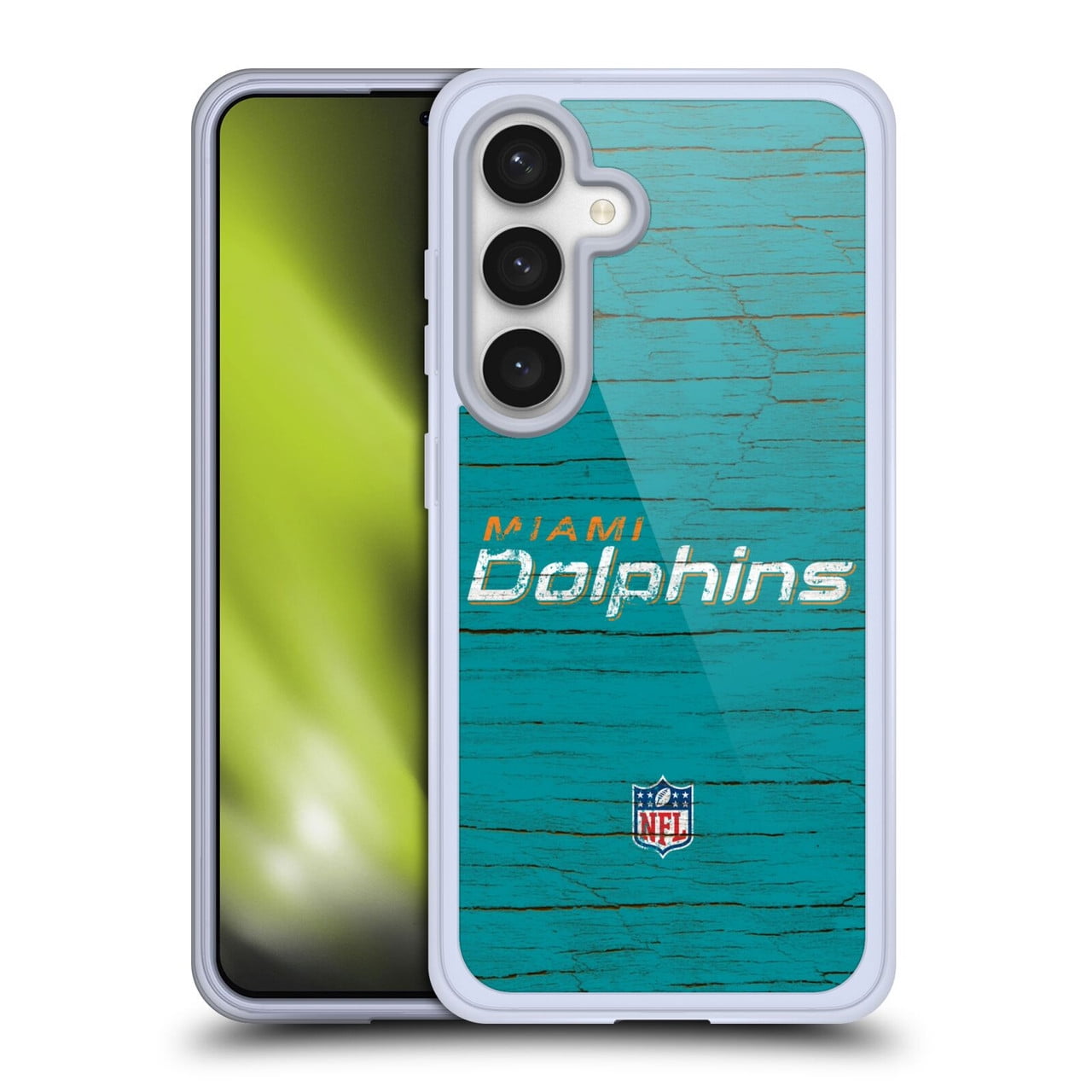 Head Case Designs NFL Miami Dolphins Logo Distressed Look Soft Gel Case for Samsung Galaxy S24 5G