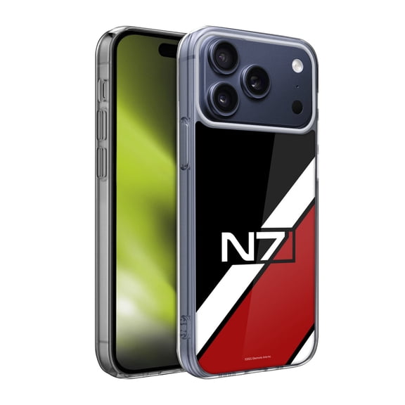 Head Case Designs EA Bioware Mass Effect Graphics N7 Logo Stripes Soft Gel Case for Apple iPhone 17 Pro Max