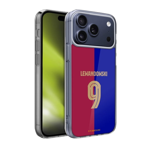 Head Case Designs FC Barcelona 2024/25 Players Home Kit Robert Lewandowski Soft Gel Case for Apple iPhone 17 Pro Max