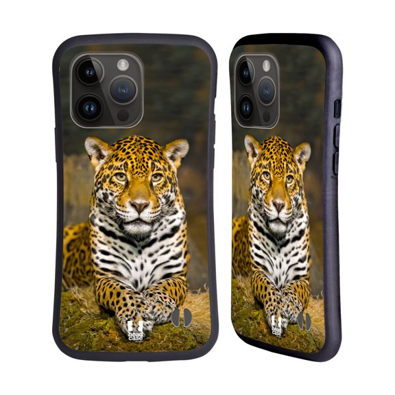 Head Case Designs Famous Animals Adult Female Jaguar Hybrid Case Compatible with Apple iPhone 15 Pro Max