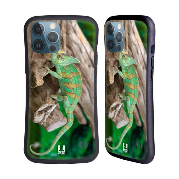 Head Case Designs Famous Animals Chameleon Hybrid Case Compatible with Apple iPhone 13 Pro Max