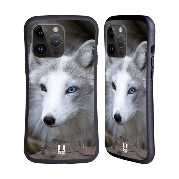 Head Case Designs Famous Animals Coloured Eye Arctic Fox Hybrid Case Compatible with Apple iPhone 15 Pro Max