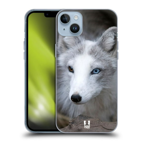 Head Case Designs Famous Animals Coloured Eye Arctic Fox Soft Gel Case Compatible with Apple iPhone 14 Plus