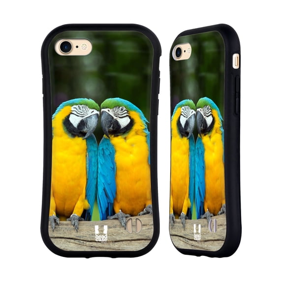 Head Case Designs Famous Animals Colourful Macaw Parrot Couple Hybrid Case Compatible with Apple iPhone 7 / 8 / SE 2020 & 2022