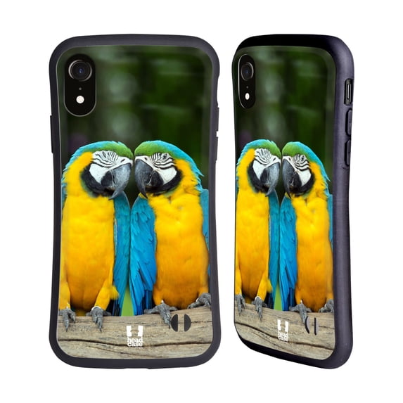 Head Case Designs Famous Animals Colourful Macaw Parrot Couple Hybrid Case Compatible with Apple iPhone XR