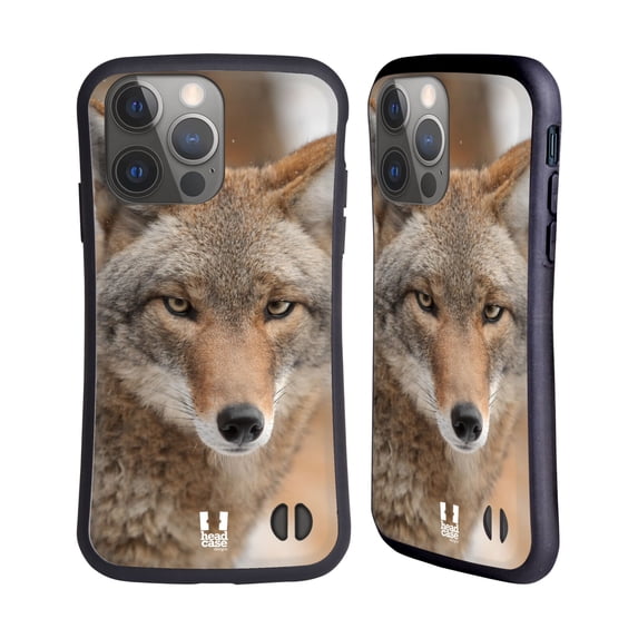 Head Case Designs Famous Animals Coyote In Snow Hybrid Case Compatible with Apple iPhone 14 Pro