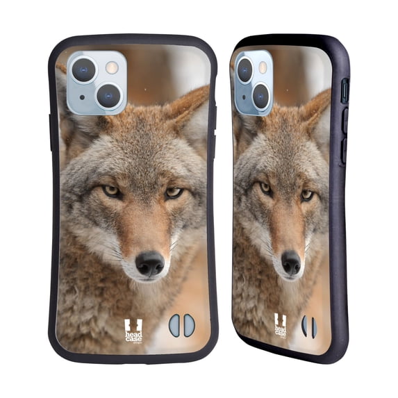 Head Case Designs Famous Animals Coyote In Snow Hybrid Case Compatible with Apple iPhone 14