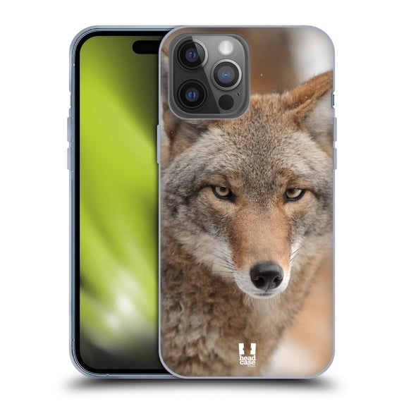 Head Case Designs Famous Animals Coyote In Snow Soft Gel Case Compatible with Apple iPhone 14 Pro Max