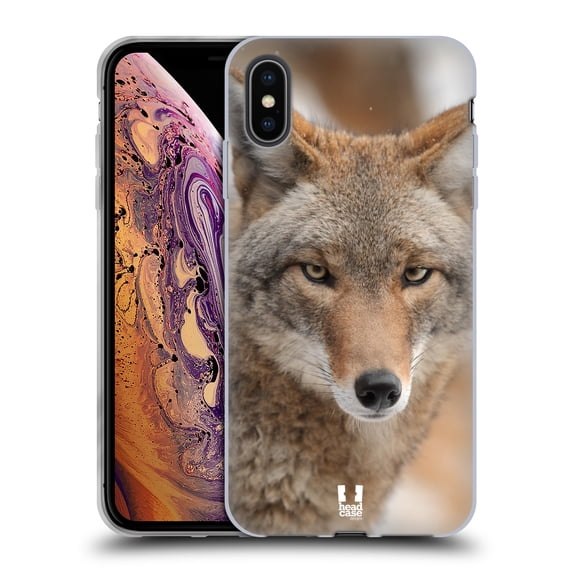 Head Case Designs Famous Animals Coyote In Snow Soft Gel Case Compatible with Apple iPhone XS Max