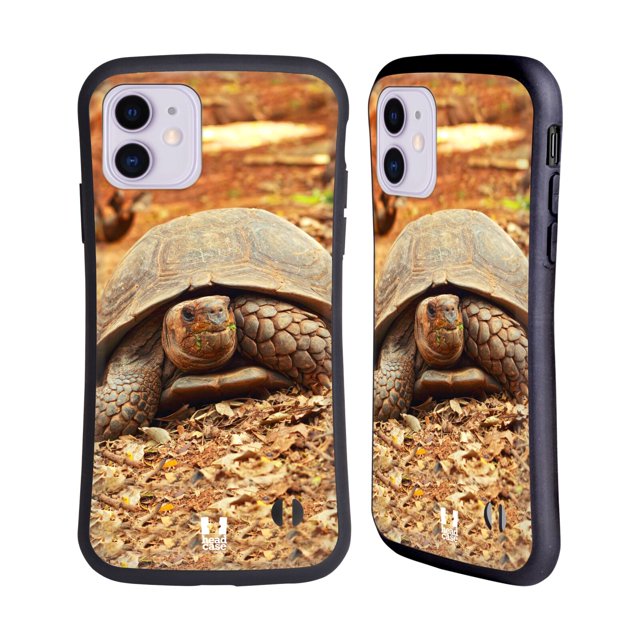 Head Case Designs Famous Animals Crawling Tortoise Hybrid Case Compatible with Apple iPhone 11
