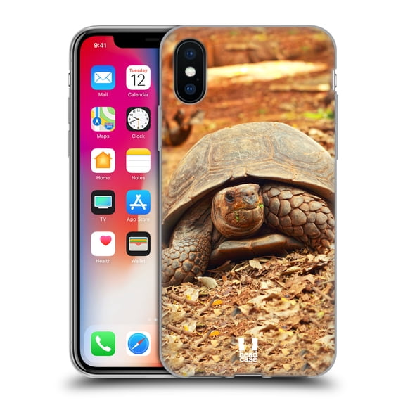 Head Case Designs Famous Animals Crawling Tortoise Soft Gel Case Compatible with Apple iPhone X / iPhone XS
