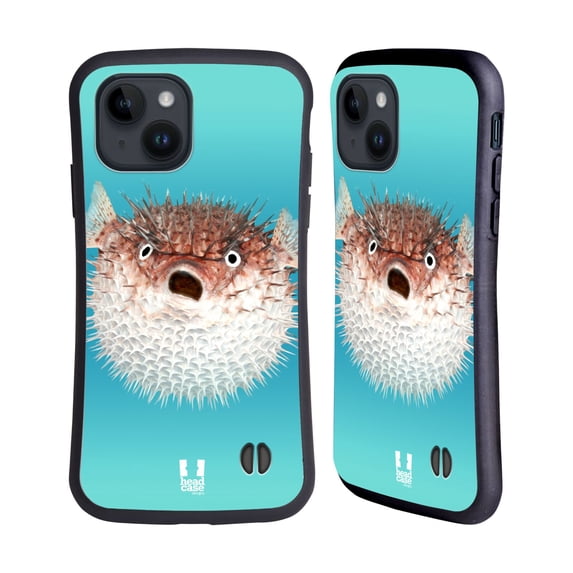 Head Case Designs Famous Animals Frontal View Of Porcupinefish Hybrid Case Compatible with Apple iPhone 15