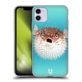 thumbnail image 1 of Head Case Designs Famous Animals Frontal View Of Porcupinefish Soft Gel Case Compatible with Apple iPhone 11, 1 of 7