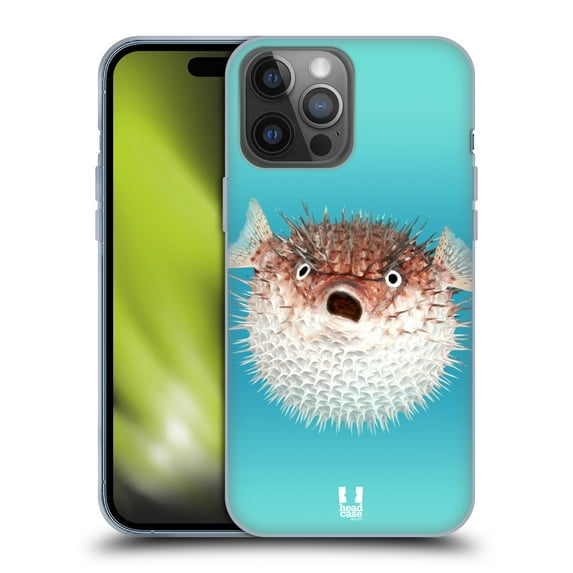 Head Case Designs Famous Animals Frontal View Of Porcupinefish Soft Gel Case Compatible with Apple iPhone 14 Pro Max