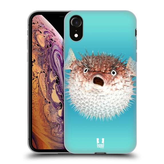 Head Case Designs Famous Animals Frontal View Of Porcupinefish Soft Gel Case Compatible with Apple iPhone XR