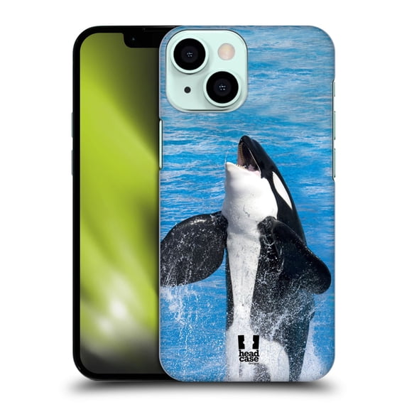 Head Case Designs Famous Animals Jumping Killer Whale Hard Back Case Compatible with Apple iPhone 13 Mini