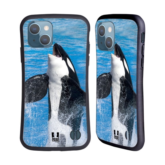 Head Case Designs Famous Animals Jumping Killer Whale Hybrid Case Compatible with Apple iPhone 13