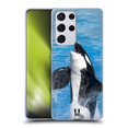 thumbnail image 1 of Head Case Designs Famous Animals Jumping Killer Whale Soft Gel Case Compatible with Samsung Galaxy S21 Ultra 5G, 1 of 7