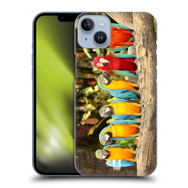 Head Case Designs Famous Animals Sitting Macaw Parrot Pairs Hard Back Case Compatible with Apple iPhone 14 Plus