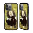 thumbnail image 1 of Head Case Designs Famous Animals Striped Skunk Hybrid Case Compatible with Apple iPhone 14 Pro, 1 of 7