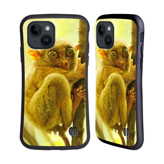 Head Case Designs Famous Animals Tarsier Monkey Hybrid Case Compatible with Apple iPhone 15