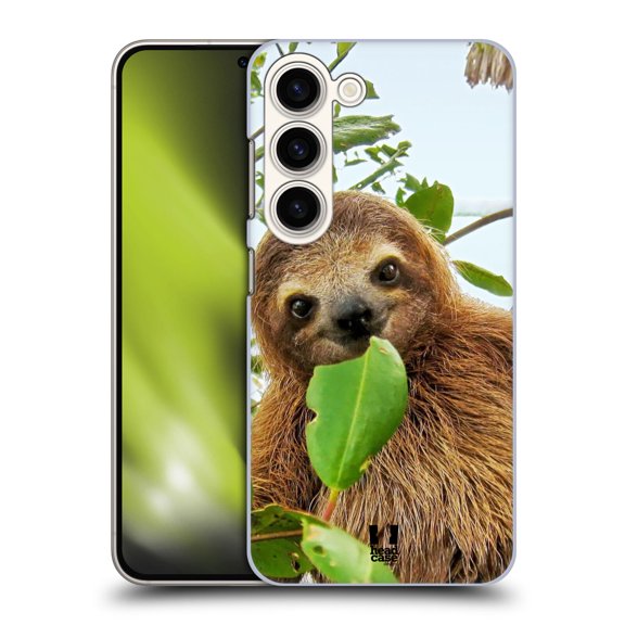 Head Case Designs Famous Animals Three Toed Sloth Hard Back Case Compatible with Samsung Galaxy S23 5G