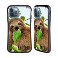 thumbnail image 1 of Head Case Designs Famous Animals Three Toed Sloth Hybrid Case Compatible with Apple iPhone 12 / iPhone 12 Pro, 1 of 7