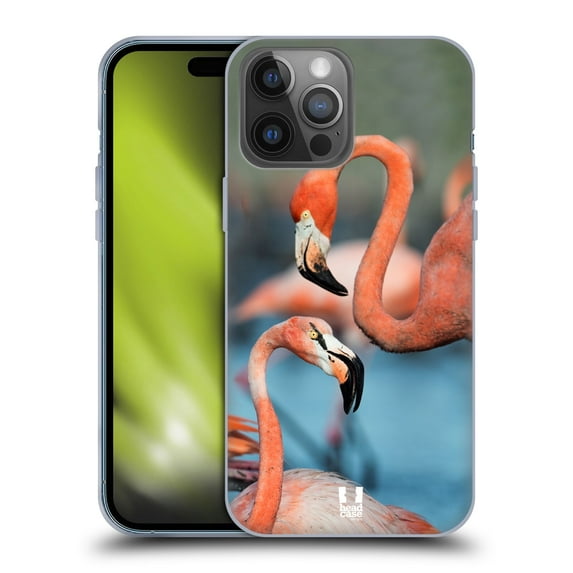 Head Case Designs Famous Animals Two Great Flamingos Soft Gel Case Compatible with Apple iPhone 14 Pro Max