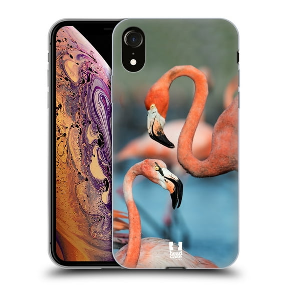 Head Case Designs Famous Animals Two Great Flamingos Soft Gel Case Compatible with Apple iPhone XR