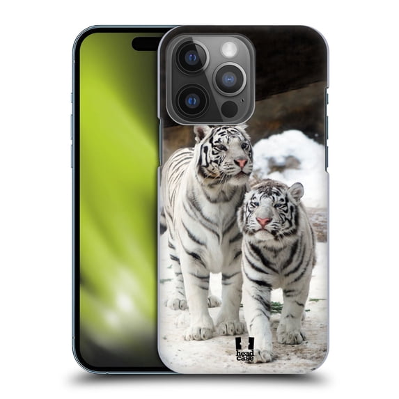 Head Case Designs Famous Animals Two White Tigers Hard Back Case Compatible with Apple iPhone 14 Pro