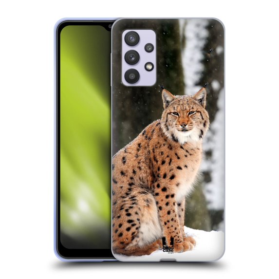 Head Case Designs Famous Animals Wild Lynx In Winter Soft Gel Case Compatible with Samsung Galaxy A32 5G / M32 5G (2021)