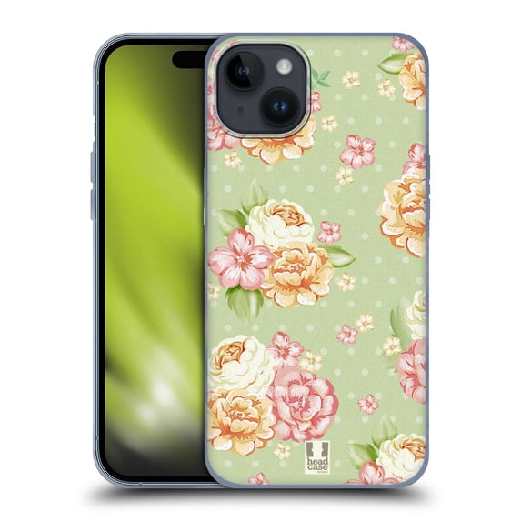 Head Case Designs French Country Patterns Garden Chic Soft Gel Case Compatible with Apple iPhone 15 Plus