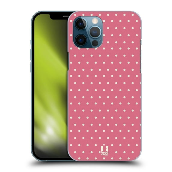 Head Case Designs French Country Patterns Pink Dots Hard Back Case Compatible with Apple iPhone 12 Pro Max
