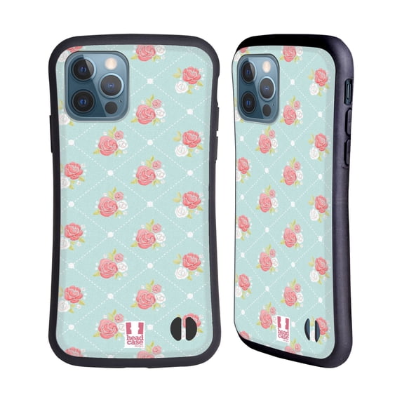Head Case Designs French Country Patterns Rose Wallpaper Hybrid Case Compatible with Apple iPhone 12 / iPhone 12 Pro