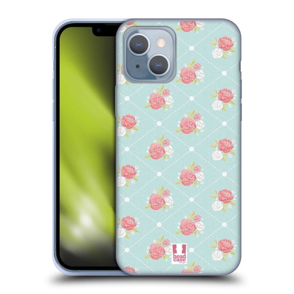 Head Case Designs French Country Patterns Rose Wallpaper Soft Gel Case Compatible with Apple iPhone 14