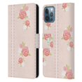 thumbnail image 1 of Head Case Designs French Country Patterns Stripes And Roses Leather Book Wallet Case Cover Compatible with Apple iPhone 12 / iPhone 12 Pro, 1 of 6