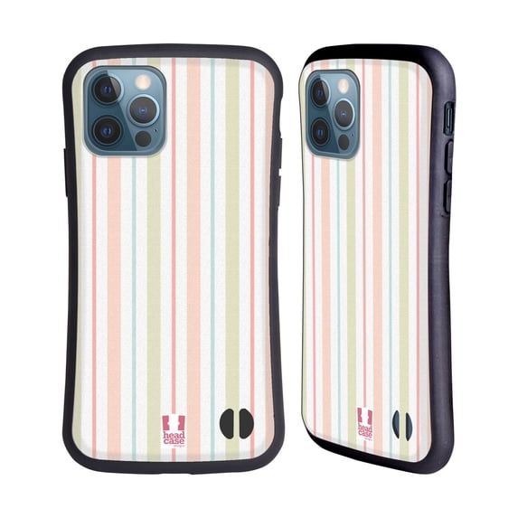 Head Case Designs French Country Patterns Stripes Hybrid Case Compatible with Apple iPhone 12 / iPhone 12 Pro