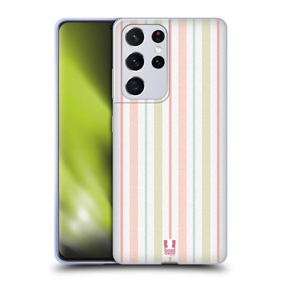 Head Case Designs French Country Patterns Stripes Soft Gel Case Compatible with Samsung Galaxy S21 Ultra 5G