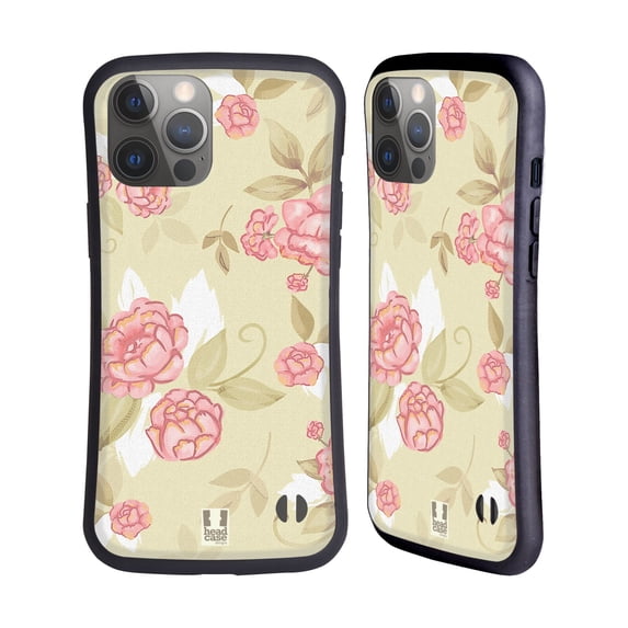 Head Case Designs French Country Patterns Vintage Roses Hybrid Case Compatible with Apple iPhone 14 Pro Max